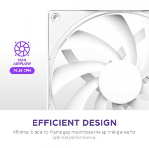 Nzxt RF-Q12SF-W2 F120q 120mm Quiet Airflow Fan - Single White