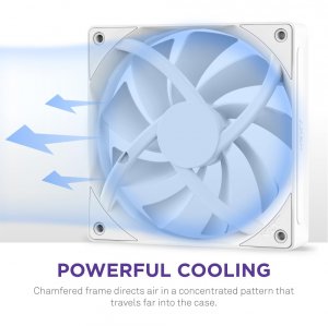 Nzxt RF-Q12SF-W2 F120q 120mm Quiet Airflow Fan - Single White