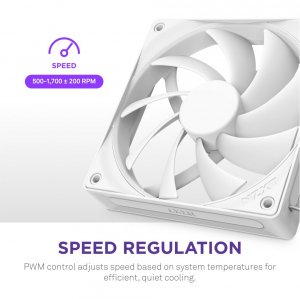 Nzxt RF-Q12SF-W2 F120q 120mm Quiet Airflow Fan - Single White