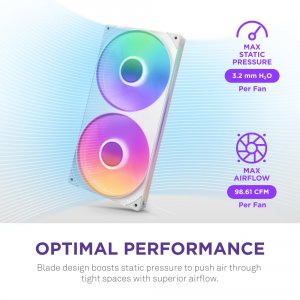 Nzxt RF-U28HF-W1 F280 Rgb Core Fan - Stylish White Design