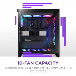 Nzxt CM-H72FB-R1 H7 Flow Rgb Mid-tower Case - Black (2024 Model)