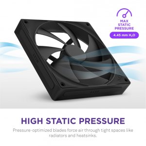 Nzxt RF-P12SF-B2 F120p 120mm Static Pressure Fan – Black Single Pack