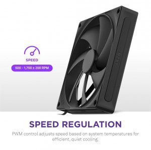 Nzxt RF-P12SF-B2 F120p 120mm Static Pressure Fan – Black Single Pack