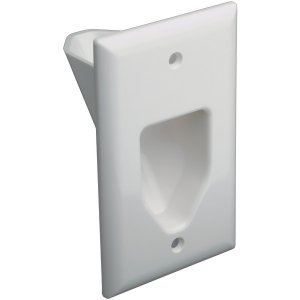 Datacomm 45-0001-UWH Uwhite 1 Gang Recessed