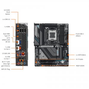 Gigabyte X870 GAMING X WIFI7 X870 Gaming X Wifi7 Am5 Motherboard