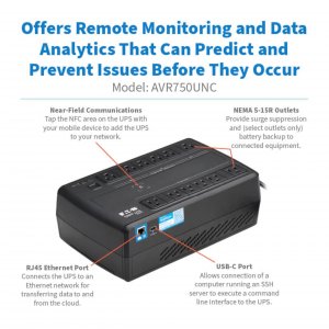 Tripp AVR750UNC 750va 450w 120v Avr Cloud-connected Ups With Remote Mo