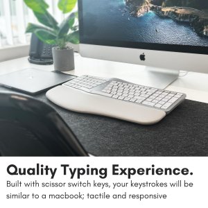 Macally BTBLERGO2A Ergonomic Wireless Mac Keyboard