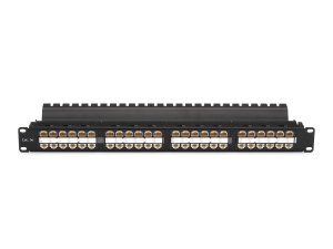 Black JPM810A-HD Cat5e Fd-thru Patch Panel 1u Unshl 48pt