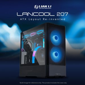 Lianli LANCOOL 207 BLACK Lian Li Lancool 207 Black  Steel  Tempered Gl