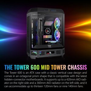 Thermaltake CA-1Z1-00M1WN-00 Tower 600 Black Mid Tower