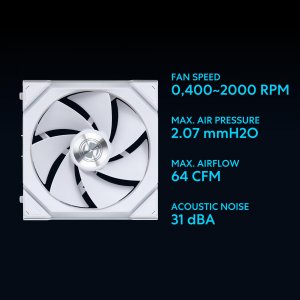 Lianli 12RSL1W3W Lian-li Uni Fan Sl 120 Wireless Rgb Fan - White