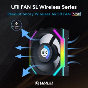 Lianli 12RSLLCD1W3B Lian Li Uni Fan Sl 120mm Rgb Fan With Lcd Display