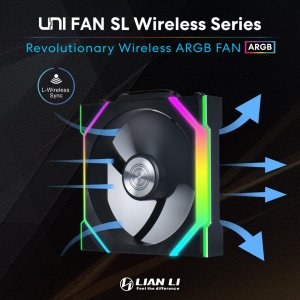 Lianli 12SL1W1B Lian-li Uni Fan Sl 120 Wireless Rgb Fan - Black