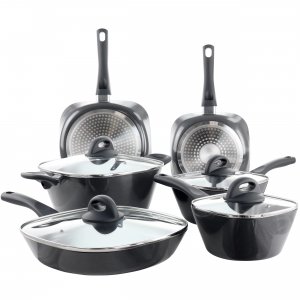 Soho 82621.10RR Diamond 10 Piece Ceramic Nonstick Aluminum Cookware Se