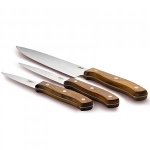 Oster 81028.03 Whitmore 3 Piece Cutlery Knife Set With Walnut Handles