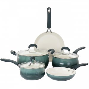 Oster 94243.08 Corbett 8 Piece Nonstick Aluminum Cookware Set In Blue