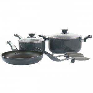 Oster 128670.08 Legacy 8 Piece Aluminum Nonstick Cookware Set In Gray