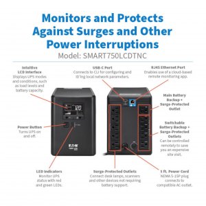 Tripp SMART750LCDTNC Cloud Ups 750va 500w Twr Lcd