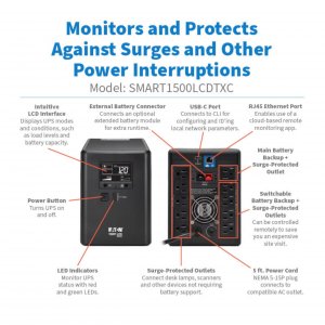 Tripp SMART1500LCDTXC Cloud Ups 1500va 1000w Tower