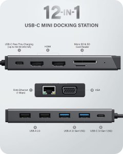 Alogic DUCDMV2 Usb-c 12-in-1 Dual