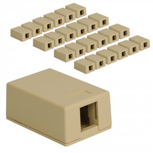 International IC107BC1IV Ivory Surface Mount Box, 1-port, 25 Pack