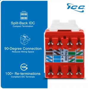 International IC107F6VBL Icc Cat 6 Hd Module Pack - 400 Count With Too