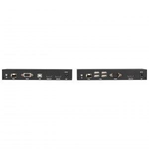 Black KVXLCHF-100 Kvm Ext Fbr 4k Sh Hdmi Usb2 Ser Aud Vid