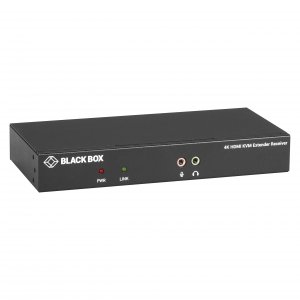 Black KVXLCHF-100 Kvm Ext Fbr 4k Sh Hdmi Usb2 Ser Aud Vid