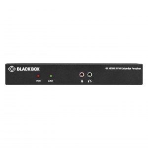 Black KVXLCHF-100 Kvm Ext Fbr 4k Sh Hdmi Usb2 Ser Aud Vid