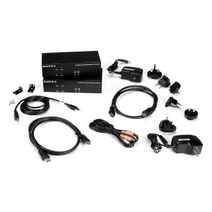 Black KVXLCH-200 Kvm Ext Catx -4k Dh Hdmi Usb2 Ser Aud