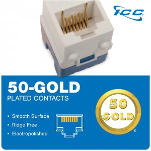 International IC107F5COR Cat 5e Hd Modular Connectors - 25 Pack, Orang