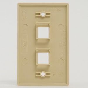 International IC107F2CIV Ivory 1-gang 2-port Face Plate - 25 Pack