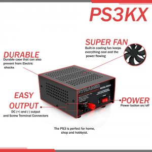 Pyramid PS3KX Pyramid 2.5 Amp Regulated Power Supply For Electronics