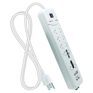 Digital DSS5-1034-WHT 8ft 2usb Hvy Dty Srg Wht