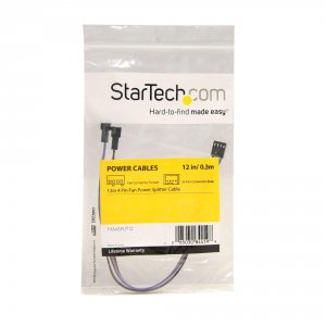 Startech FAN4SPLIT12 Cable  12in 4 Pin Fan Power Splitter Cable F M Re