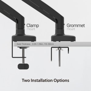 Kaijet JTSA102 Ergonomic Dual Monitor Desk Mount For Most 17 -32 Monit