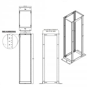 International ICCMSR4P84 7 Ft 4-post Distribution Rack For Networking 