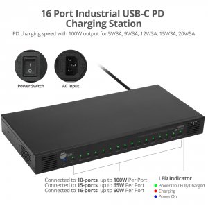 Siig ID-US0C11-S1 Ac Id-us0c11-s1 16pt Industrial Usb-c Pd Charging St