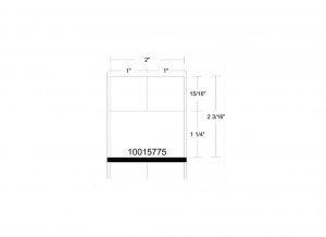 Zebra 10015775 8000d Lab 2x2.188 Dt 12-pack Barcode Label