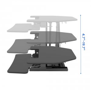 Flexispot M7-E-36C 36 Wide Corner Sit-stand Desk Riser