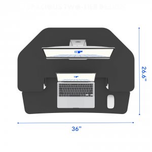 Flexispot M7-E-36C 36 Wide Corner Sit-stand Desk Riser