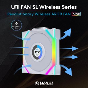 Lianli 12SLLCD1W1W Lian Li Uni Fan Sl 120mm Wireless Rgb Lcd Fan - Whi