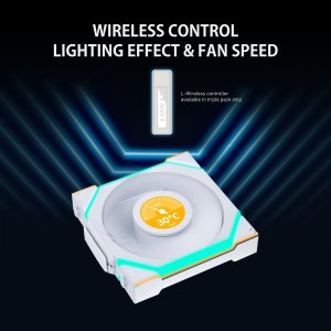 Lianli 12SLLCD1W1W Lian Li Uni Fan Sl 120mm Wireless Rgb Lcd Fan - Whi