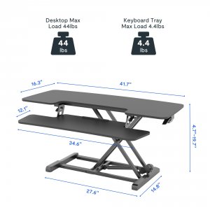 Flexispot M7-E-42B 42 Wide Sit-stand Desk Riser