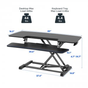 Flexispot M7-E-40B 40 Wide Sit-stand Desk Riser