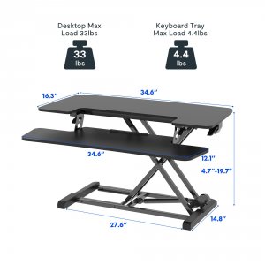 Flexispot M7-E-35B 35 Wide Sit-stand Desk Riser