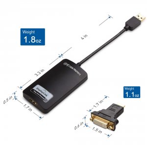 Cable 103046-BLK Usb 3.0 To Hdmidvi Adapter Up To 2560x1440 In Black