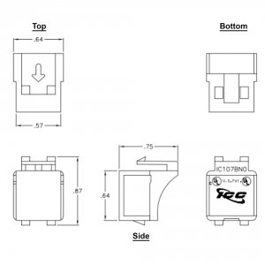 International IC107BNVWH 100 Pack White Blank Modules For Custom Proje