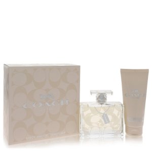 Coach 563449 Gift Set -- 3.3 Oz Eau De Parfum + 3.3 Oz Body Lotion Tra