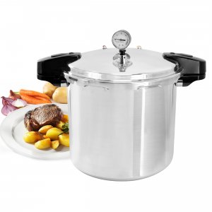 Megachef MCPR-1000 24 Quart Large Capacity Aluminum Stovetop Pressure 